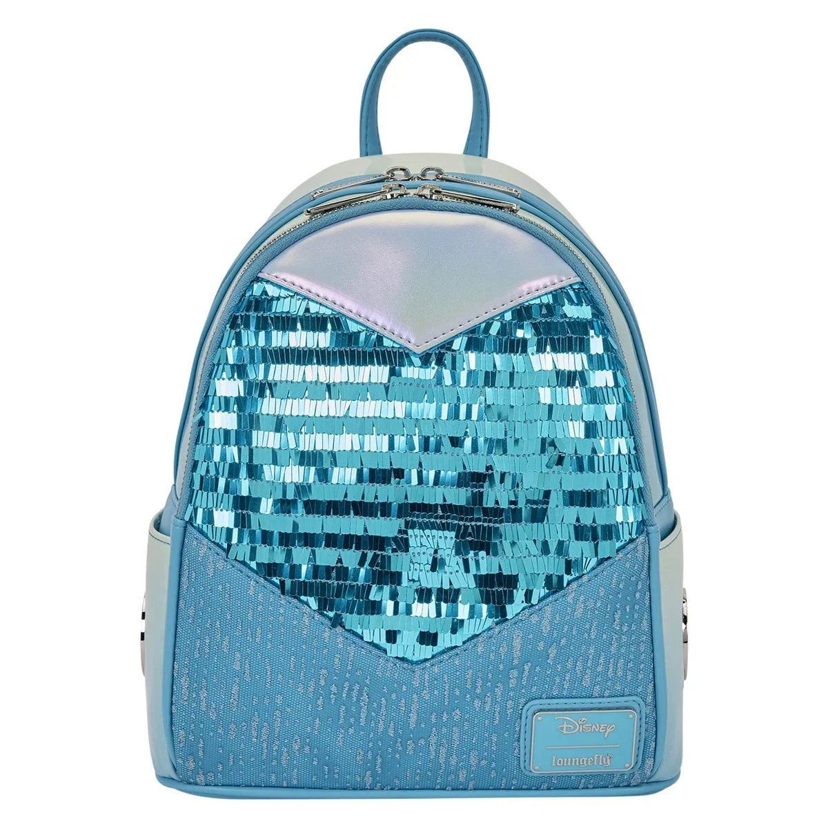 Loungefly Frozen Elsa Glitter Sequin Cosplay Mini Backpack