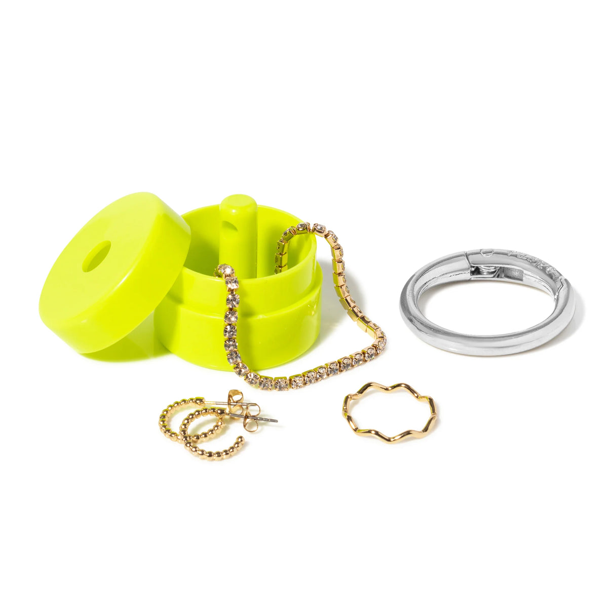 Lion Latch - Solid Colors: Traveling Jewelry Holder Storage, Pill Box Keychain Container. As Seen on Shark Tank.