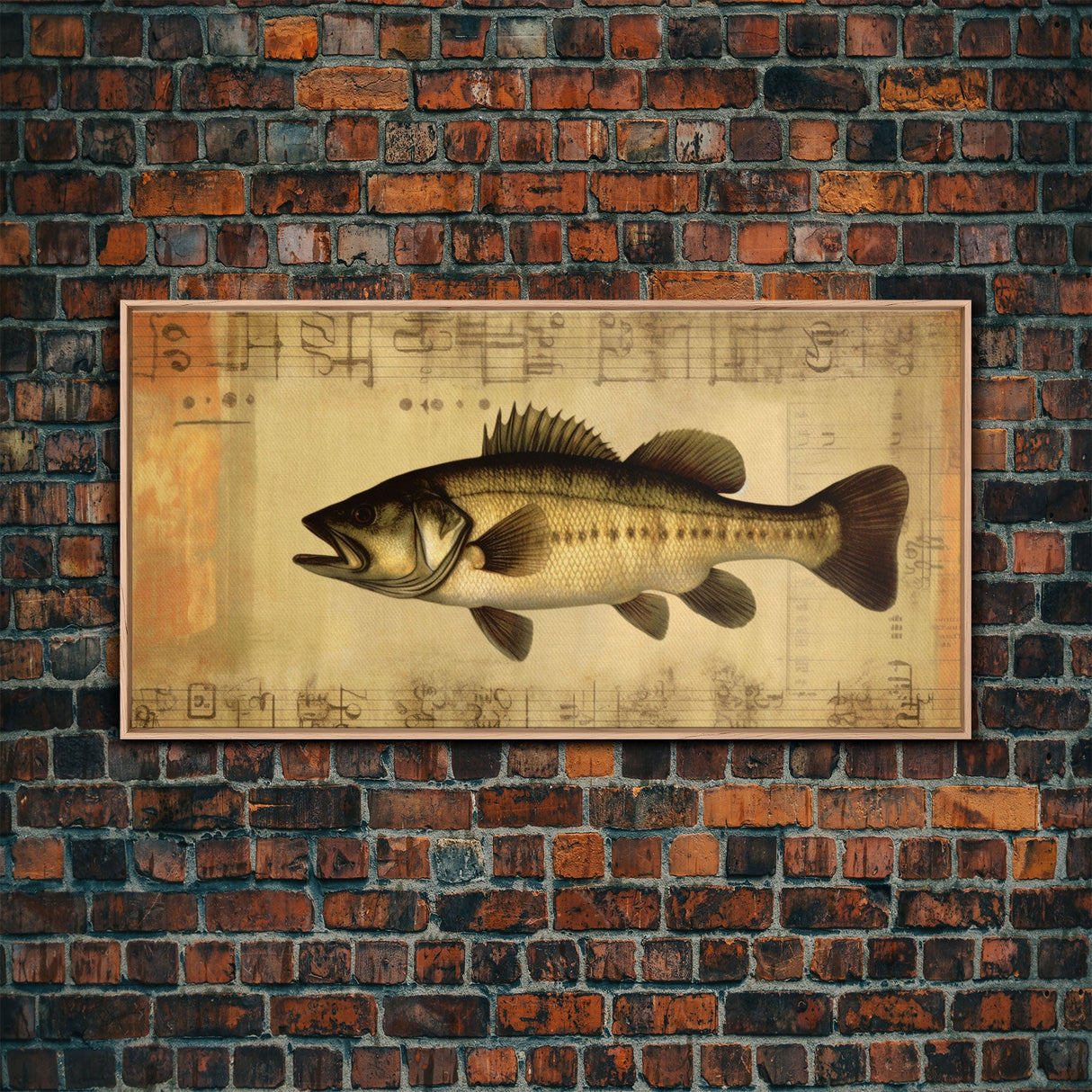 Fish Wall Decor, Animal Wall Art, Nature Wall Art, Minimalist Wall Decor, Panoramic Wall Decor, Canvas Print, Wall Art, Framed Canvas Art