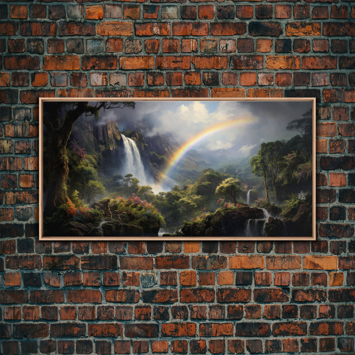 Tropical Wall Art, Framed Canvas Print, Hawaii Art, Tropical Art Print, Tropical Decor, Island Vibes, Rainbow Art, Colorful Art, Caribbean