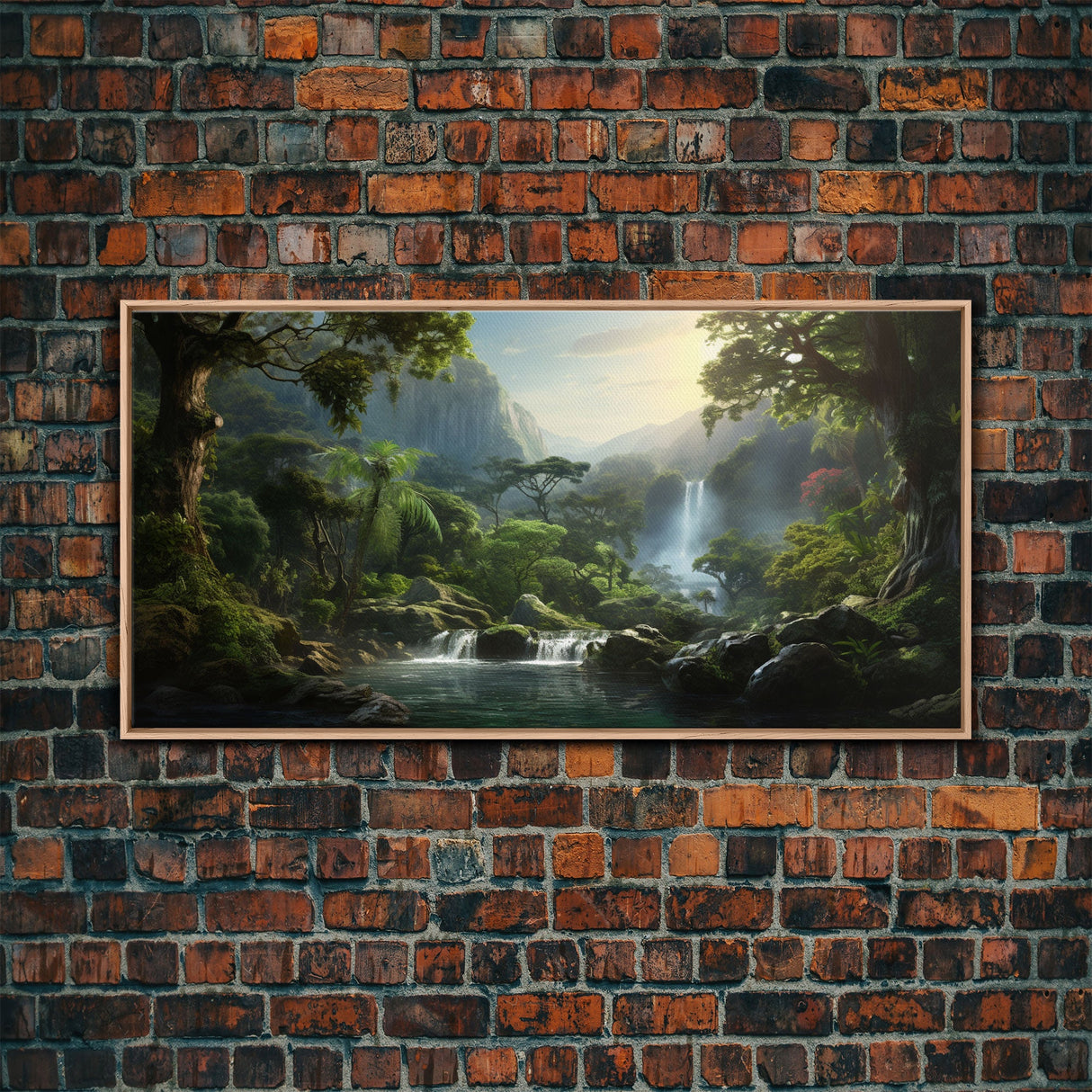 Tropical Wall Art, Framed Canvas Print, Hawaii Art, Tropical Art Print, Tropical Decor, Island Vibes, Rainbow Art, Colorful Art, Caribbean