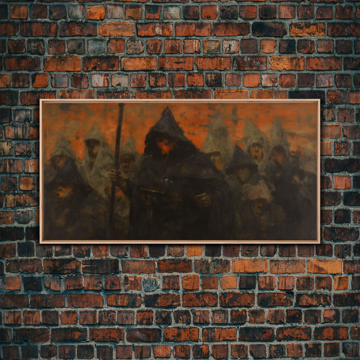 The Cult, Framed Canvas Print, Horror Prints, Halloween Art Print, Dark Academia, Spooky Halloween Art