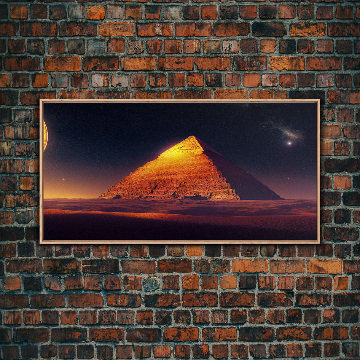 Pyramid Wall Art, Sands of Egypt, Ready To Hang Canvas Print, Framed Wall Art