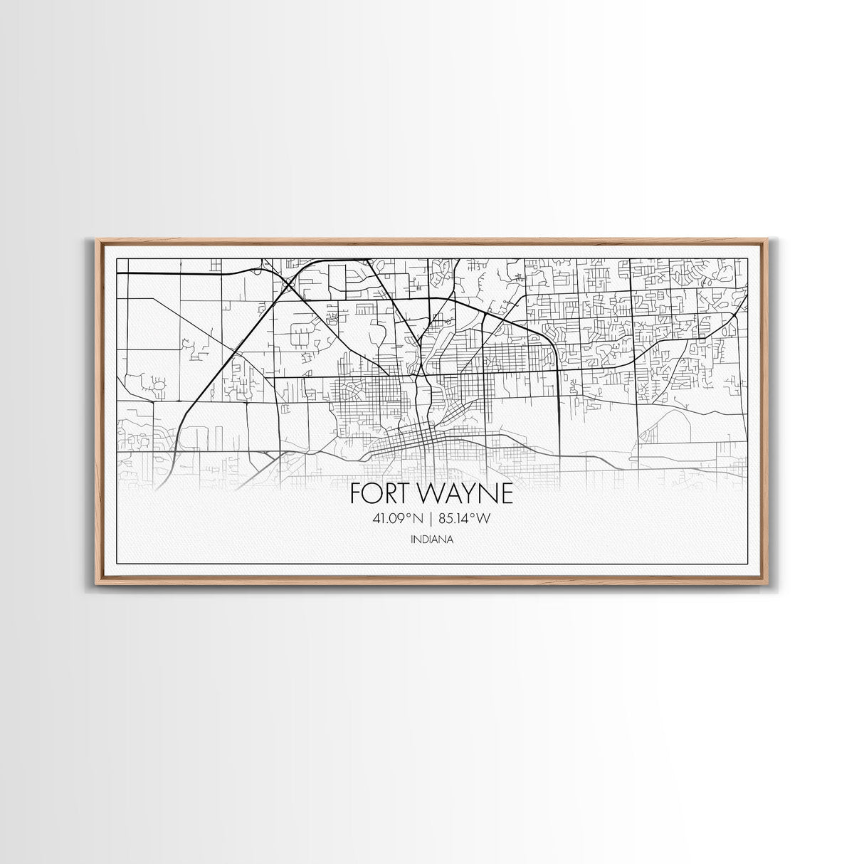 Fort Wayne Map, Nevada Map, Map Art, Minimalist Art, Wall Art, Canvas Art, Moving Gifts, Pool Room Décor, Bar Wall Art, Rustic Home Décor