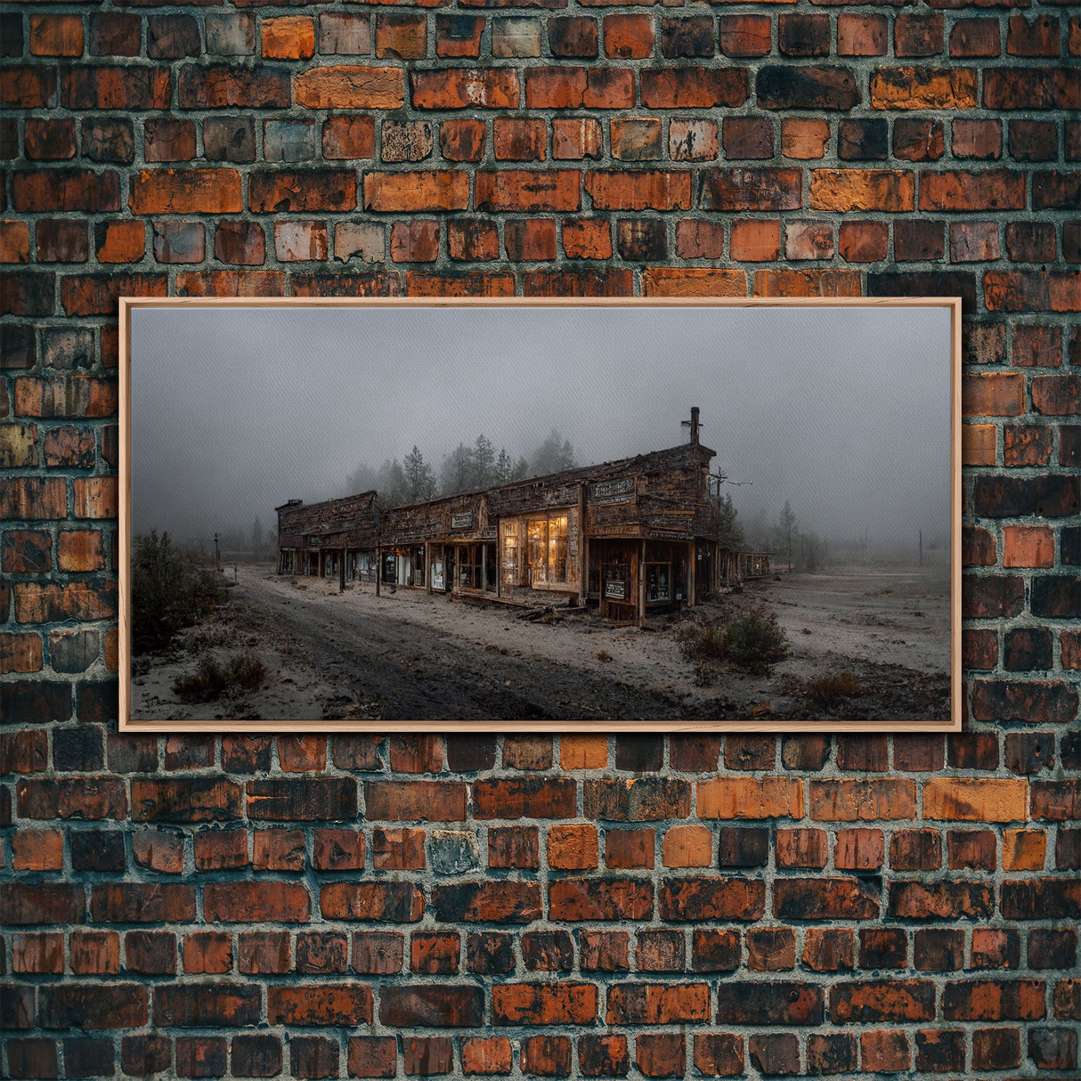 Rustic, Western theme canvas art, ghost town canvas print, wild west saloon art, man cave wall art, living room art, Cowboys