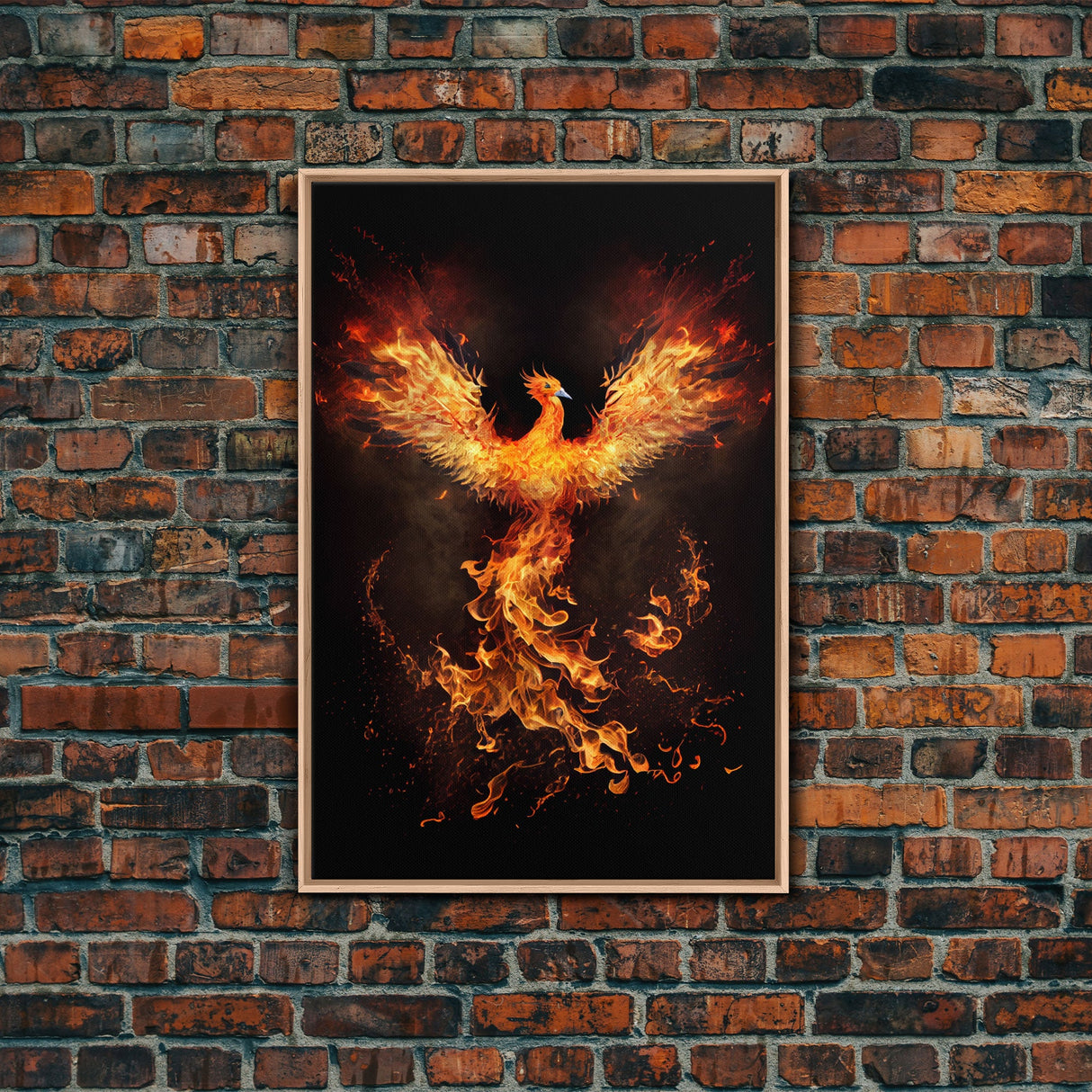 The Phoenix, Symbol of Renewal, Rebirth, Framed Canvas Art, Canvas Print, Canvas Wall Art, Strength, Transformation and Renewal