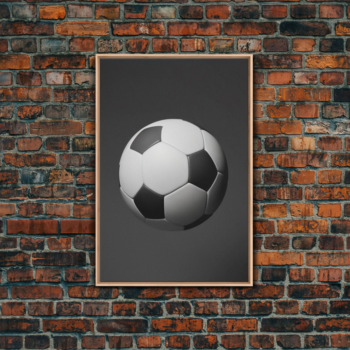 Soccer Ball Wall Art, Sports Wall Decor, Black And White Art, Minimalist Print, Wall Decor, Canvas Art, Wall Art, Framed Canvas Wall Art