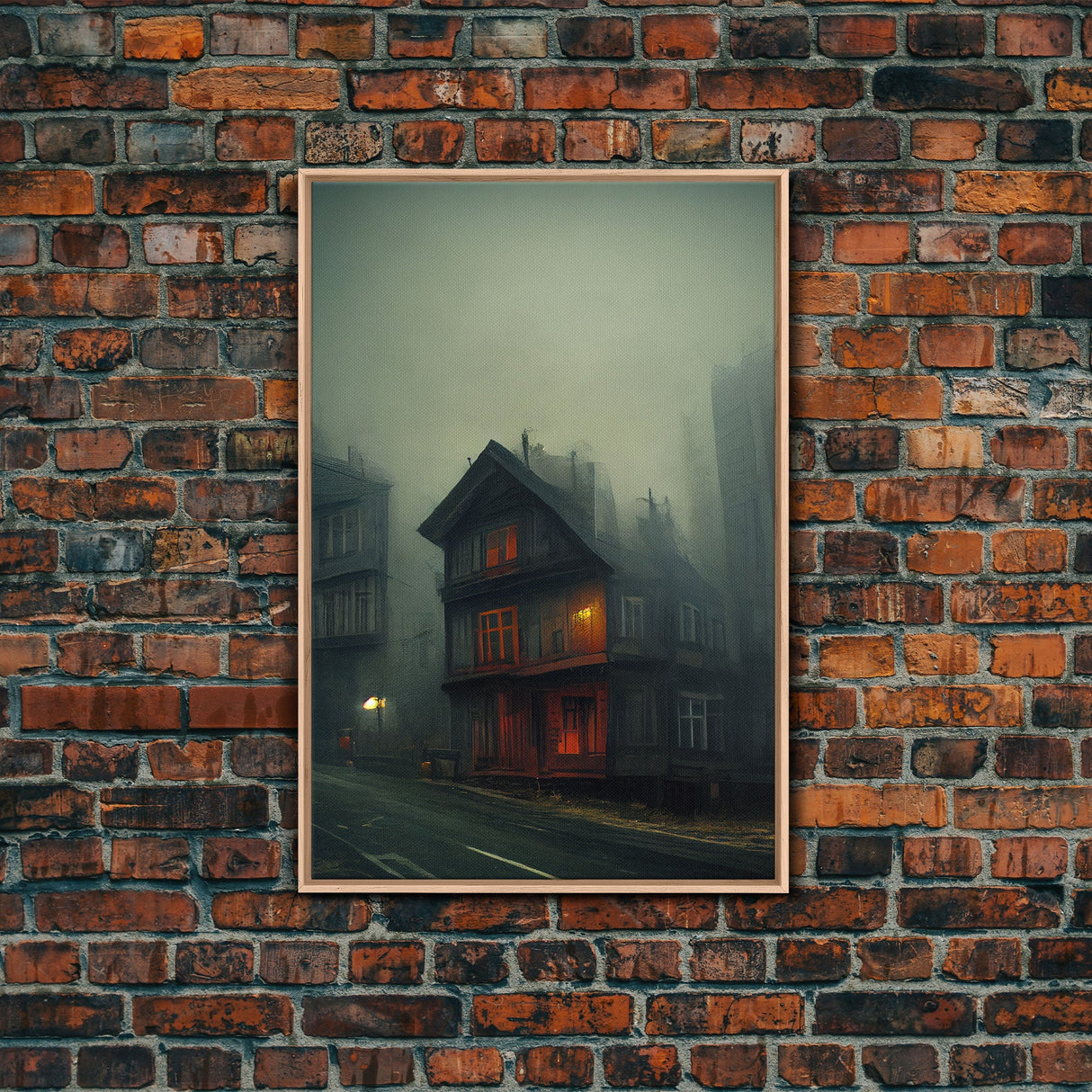 Spooky gloomy wall art, haunted house art, fine art poster print