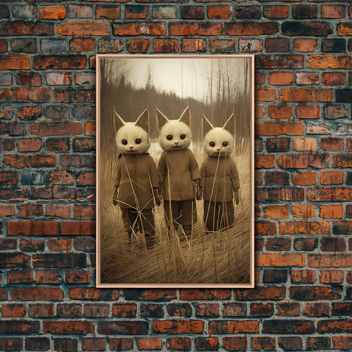 Horror Home Decor, Creepy Wall Decor, Dark Art Print, Black And White, Canvas Print, Wall Art, Vertical Print, Home Decor, Wall Decor