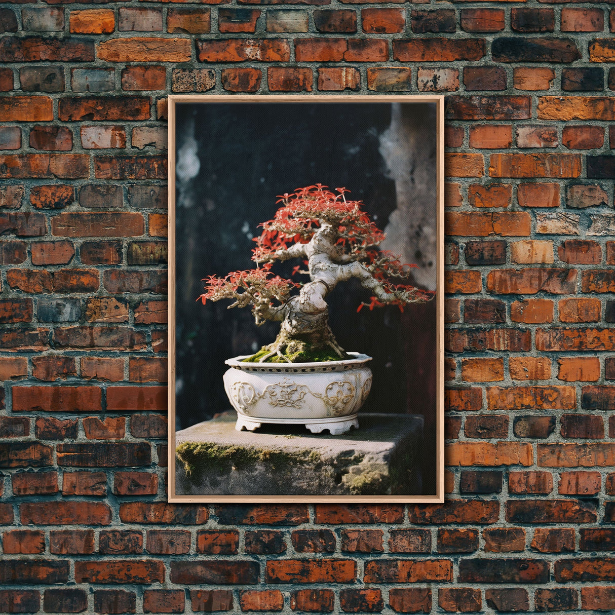 Bonsai Wall Art, Japanese Wall Print, Asian Art, Canvas Print, Wall Art, Vertical Print, Travel Print, Client Gift, College Dorm Decor