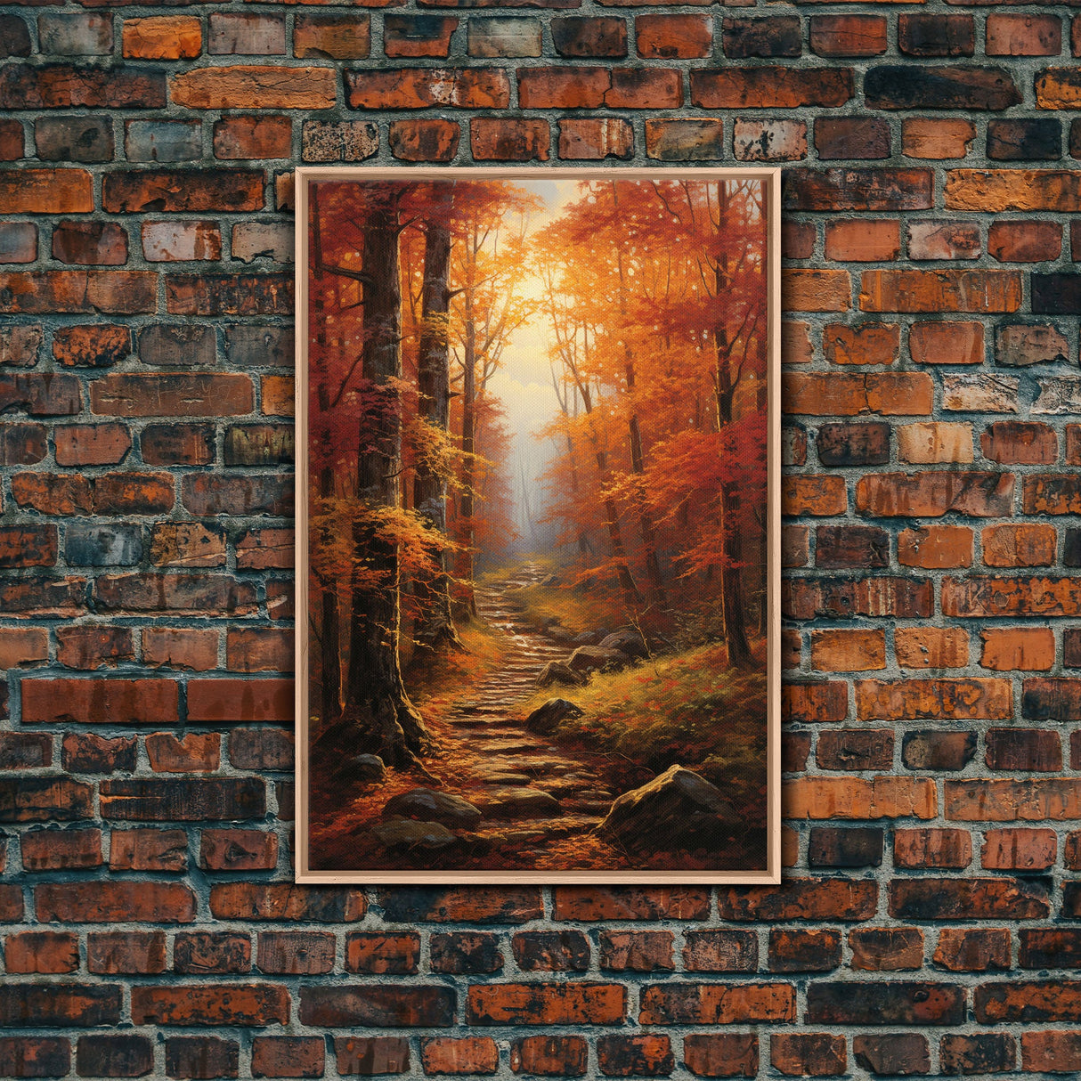 Fall Wall Art, Trees Wall Decor, Forest Wall Art, Canvas Print, Wall Art, Vertical Art, Housewarming Gift, Rustic Wall Art, Bedroom Prints