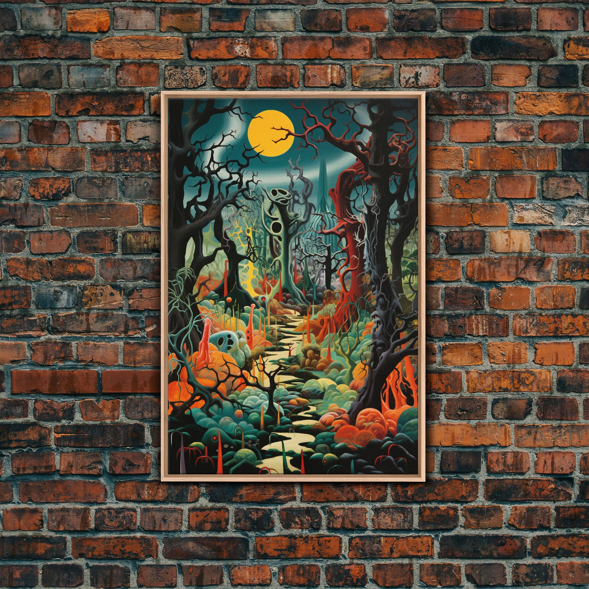 Halloween Wall Art, Spooky Room Decor, Creepy Wall Art, Canvas Print, Wall Art, Vertical Print, Horror Home Decor, Ghost Art Print