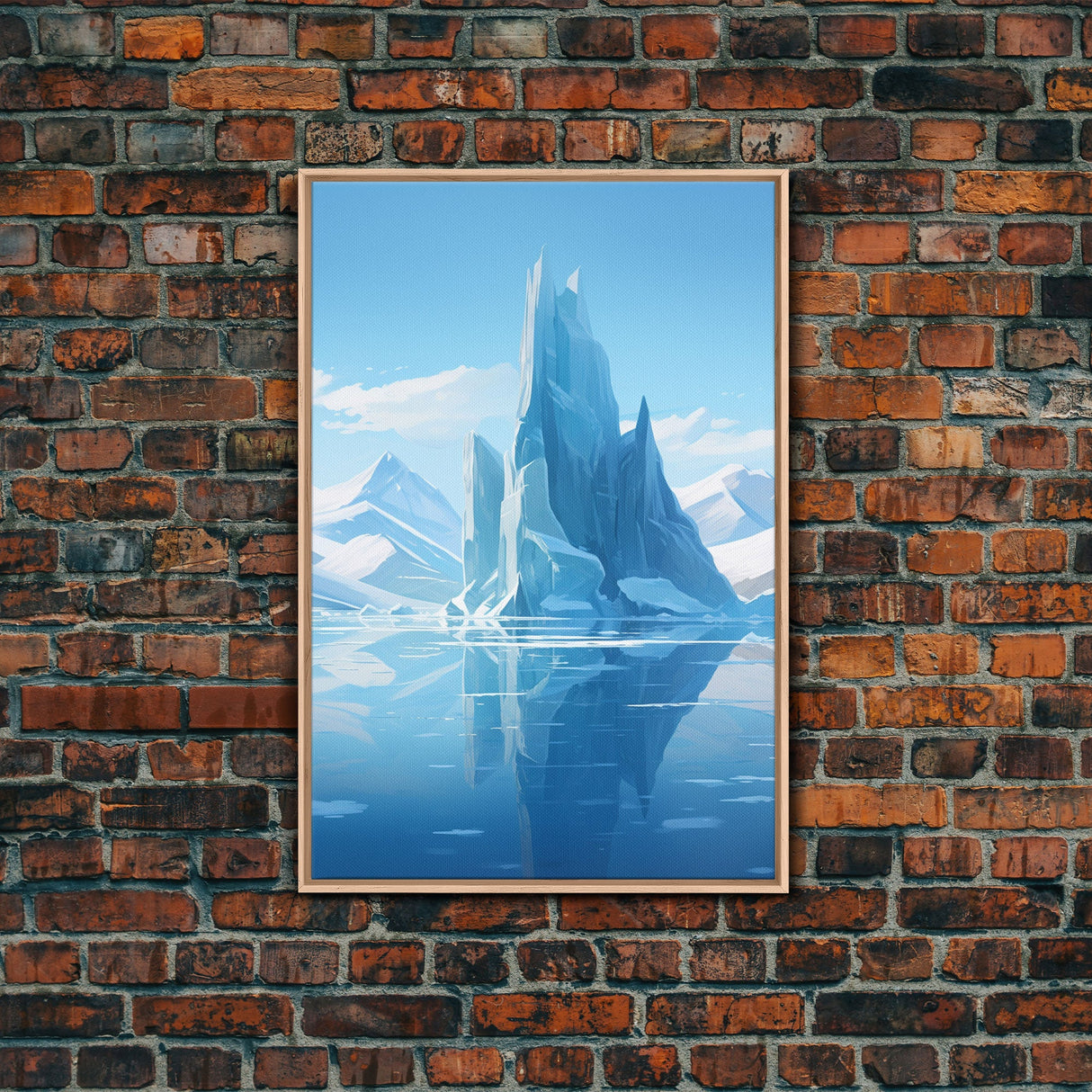 Iceberg Wall Art, Iceland Wall Art, Seascape Wall Print, Canvas Print, Wall Art, Vertical Art, Gift For Family, Above Couch Wall Art