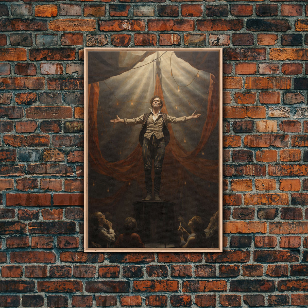 The Macabre Circus, Spooky Cursed Circus Act, Framed Canvas Print, Halloween Poster Art, Horror Prints, Victorian Circus Act