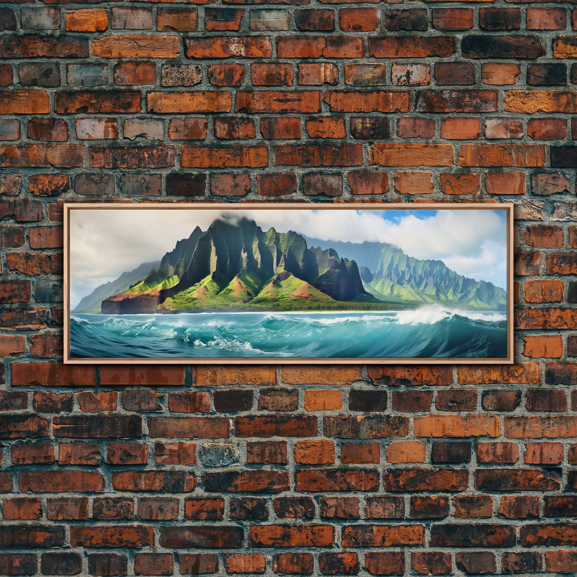 Panoramic Print of Na Pali Coast Hawaii Extra Large Wall Art