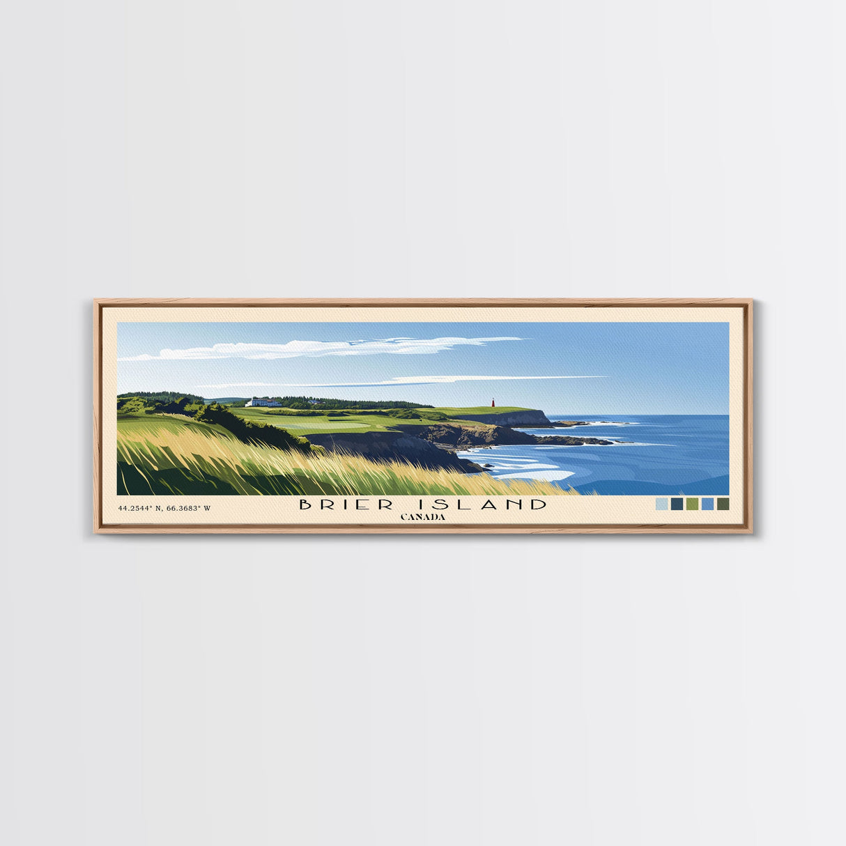 Brier Island, Canada Panoramic Beach Print, Vacation Gift, Canada Wall Art, Beach Painting, Beach Decor, Beach Painting