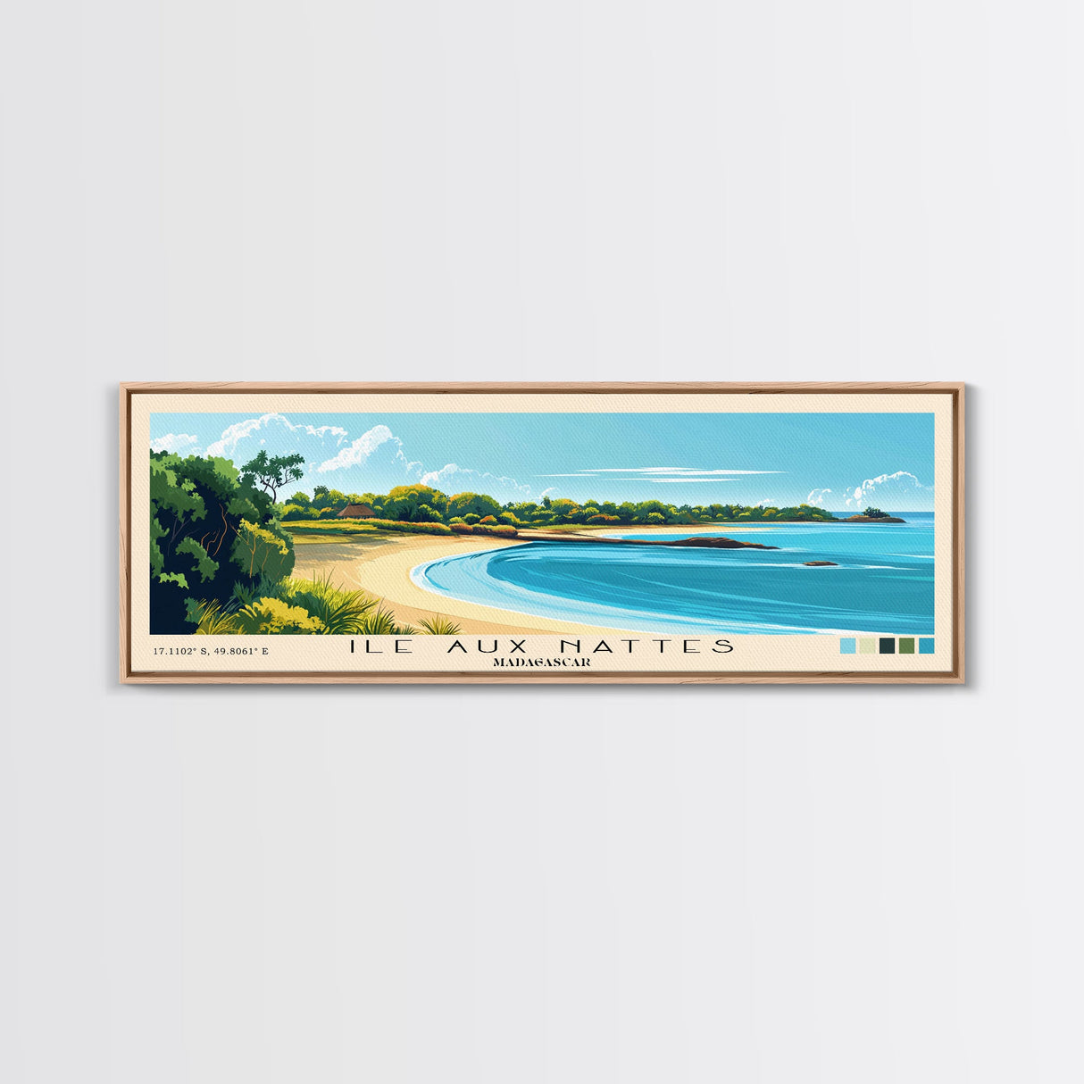 Ile Aux Nattes, Madagascar Panoramic Print, Vacation Gift, Madagascar Wall Art, Vacation Wall Art, Vacatation Memories, Beach Decor, Beach Or Lakehouse Art