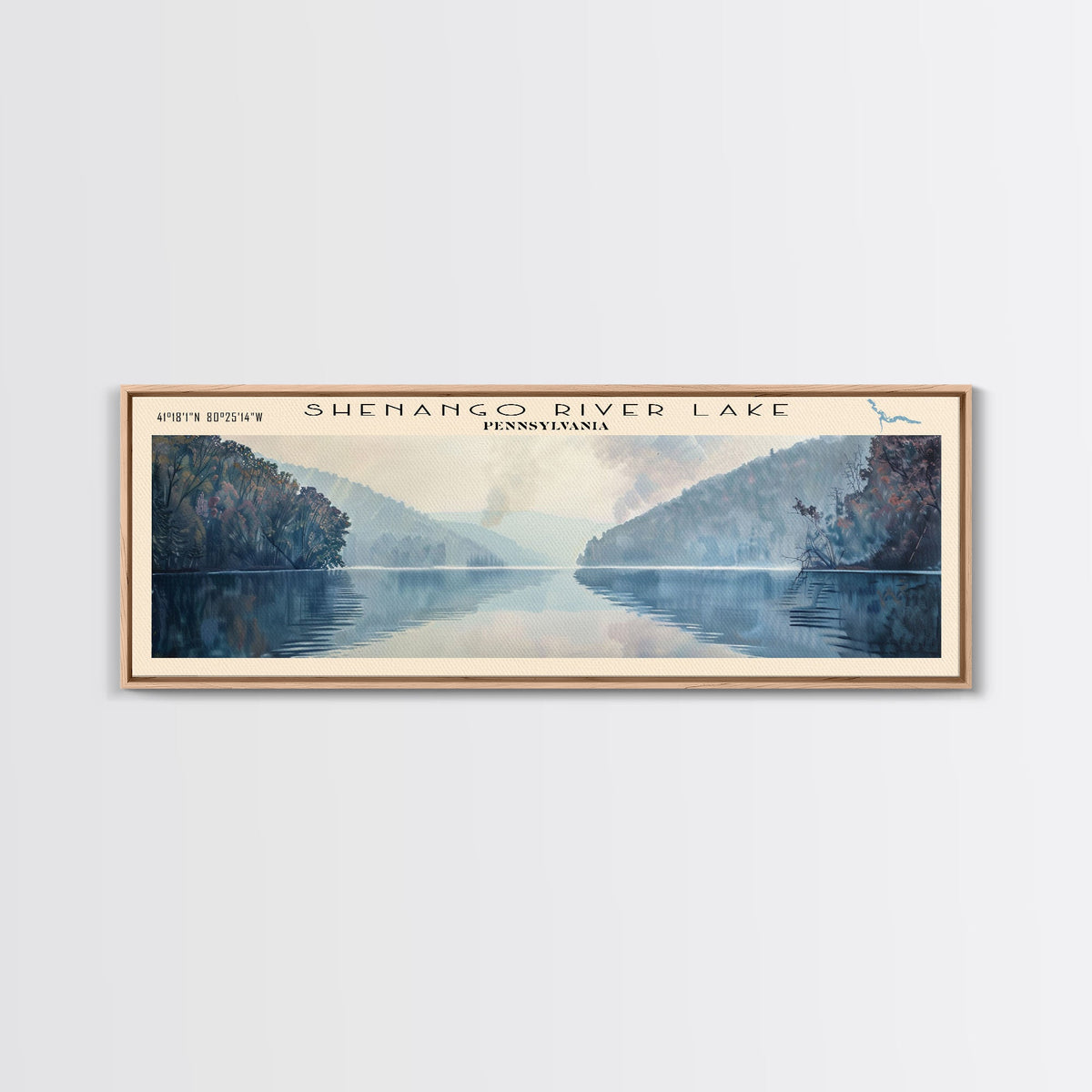 South Lake California Panoramic Framed Canvas Print, Lake House Decor, Wall Art, Travel Poster, Serene Landscape, Modern Art