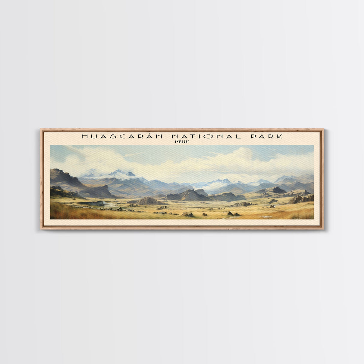 Huascarán National Park COUNTRY Travel Poster Print, Framed Canvas Print, COUNTRY Travel Art, Wood Framed Art, Wall Hanging, Home Decor