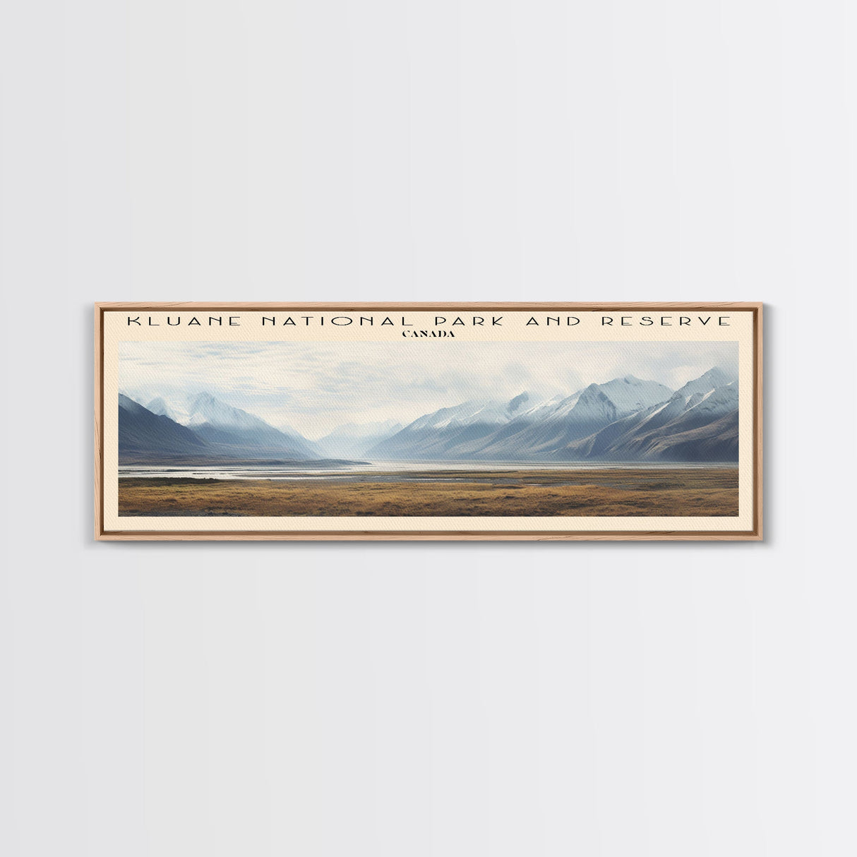 Kluane National Park and Reserve COUNTRY Travel Poster Print, Framed Canvas Print, COUNTRY Travel Art, Wood Framed Art, Wall Hanging, Home Decor