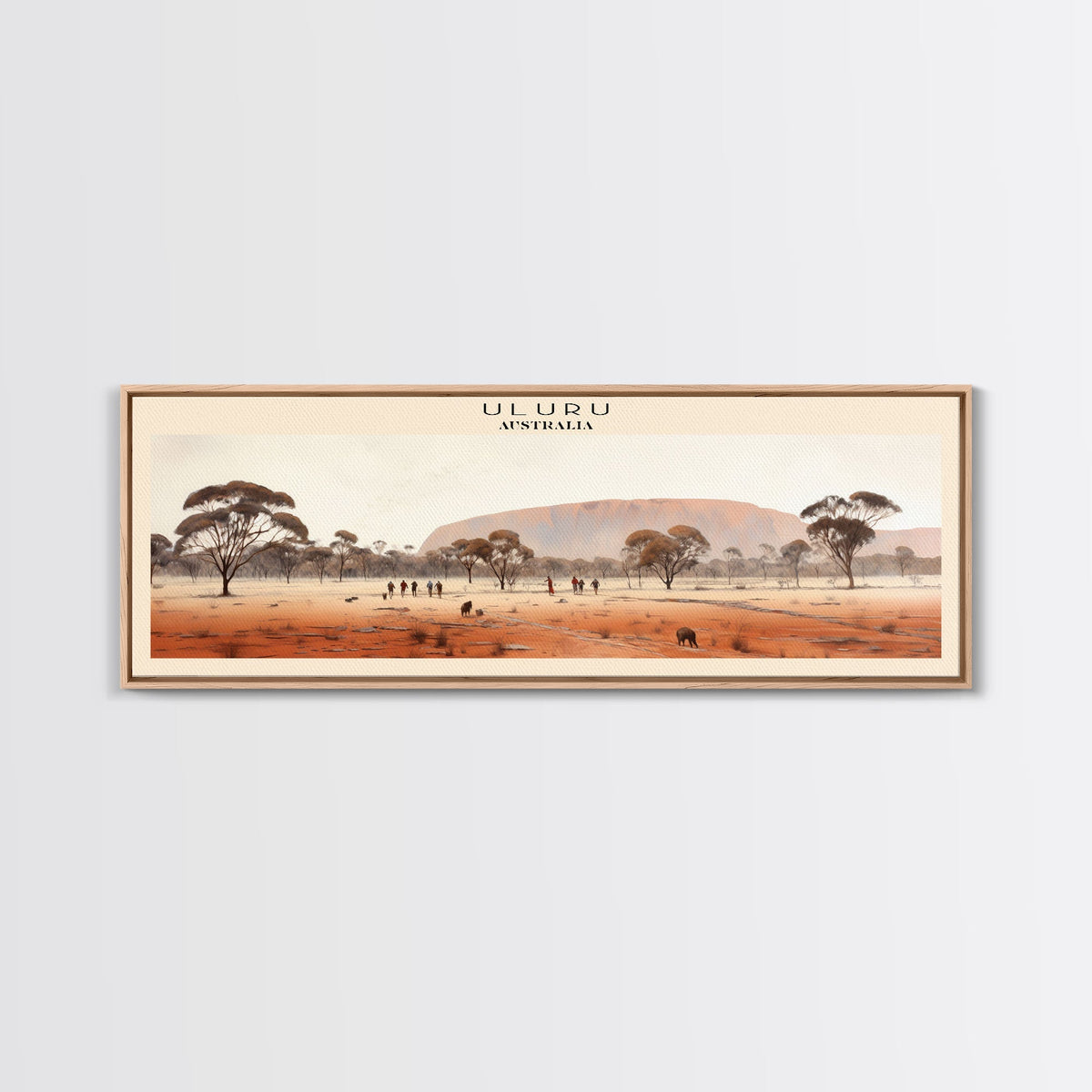 Sossusvlei COUNTRY | Framed Travel Poster Canvas Print | Trendy Wall Art | Watercolor Painting | Living Room Art | Unique Art