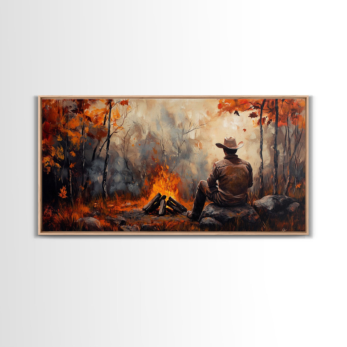 Retro winter-inspired Framed Canvas Print of a woman in a pink hat enjoying a cup of coffee background, perfect as unique vintage wall art