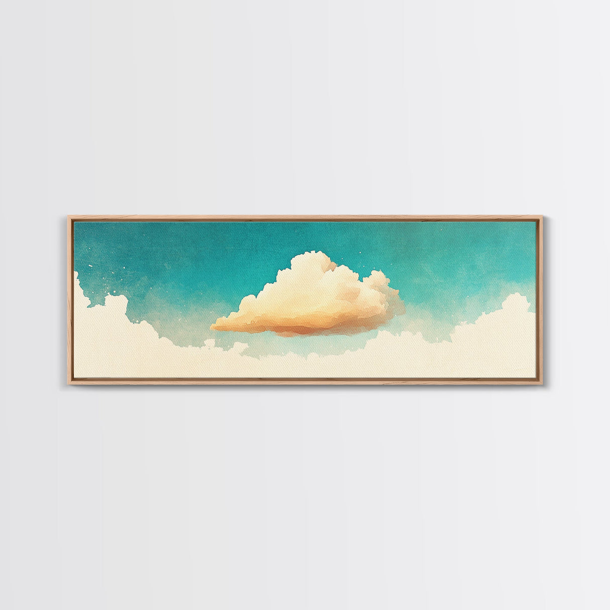 Modern Wall Art - Abstract Oil Painting Print - Extra Large Wall Art - Canvas Wall Hanging - Cloud Painting - Oversized Wall Art - Framed Canvas