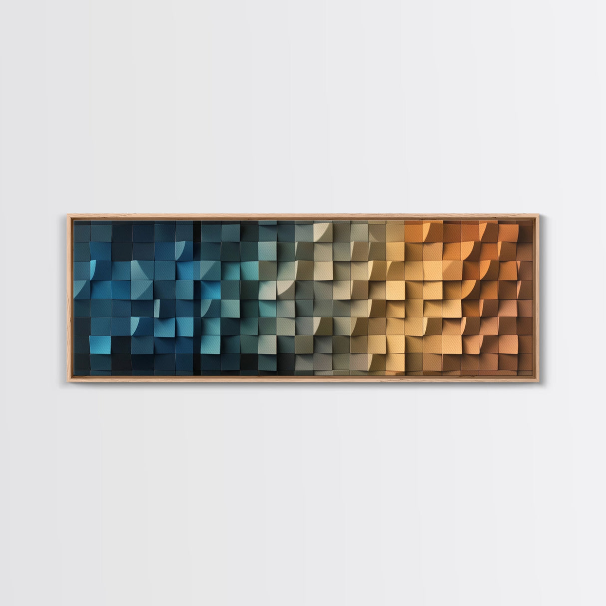 Waves - Abstract Geometric Painting Wall Art - Wood Framed Canvas Print - Abstract Home Decor