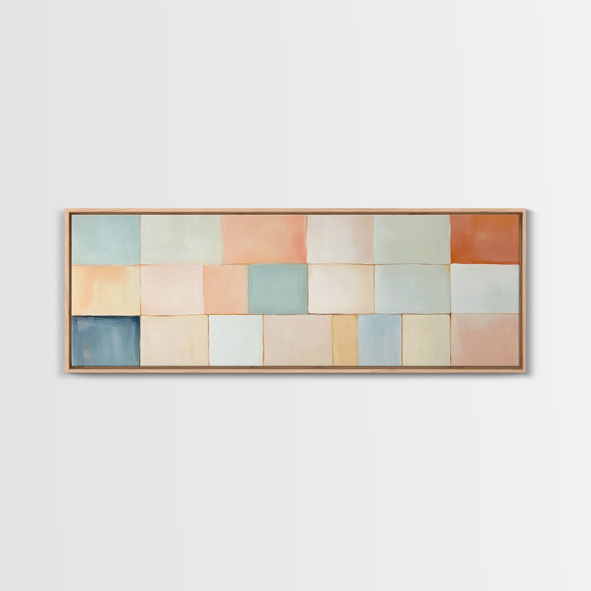 Modern Abstract Framed Canvas | Minimalist Mid Century Modern Wall Art | Large Horizontal Ultra Wide Framed Canvas | MCM Decor