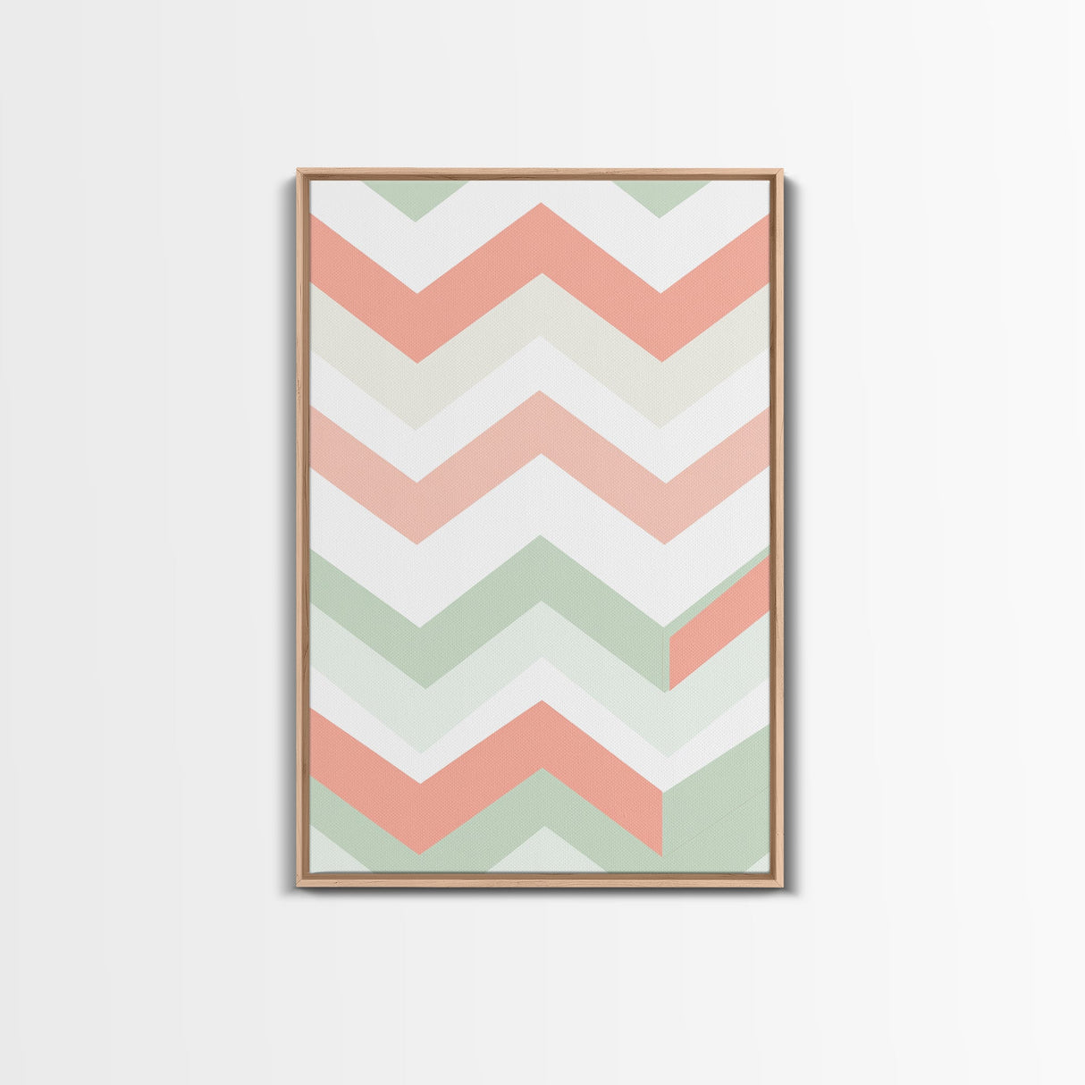 Watercolor Abstract Chevrons Art Print, Framed Canvas Print, Abstract Art Print, Modern Abstract, MCM, Midcentury Modern Decor
