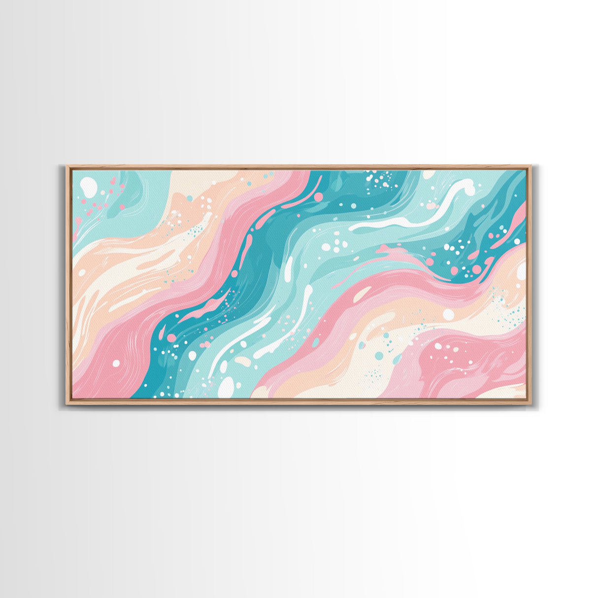 Retro 90s Style Wall Art, Bedroom Wall Decor, Aesthetic Decor, Vaporwave Wall Art, Pastel Shades Painting