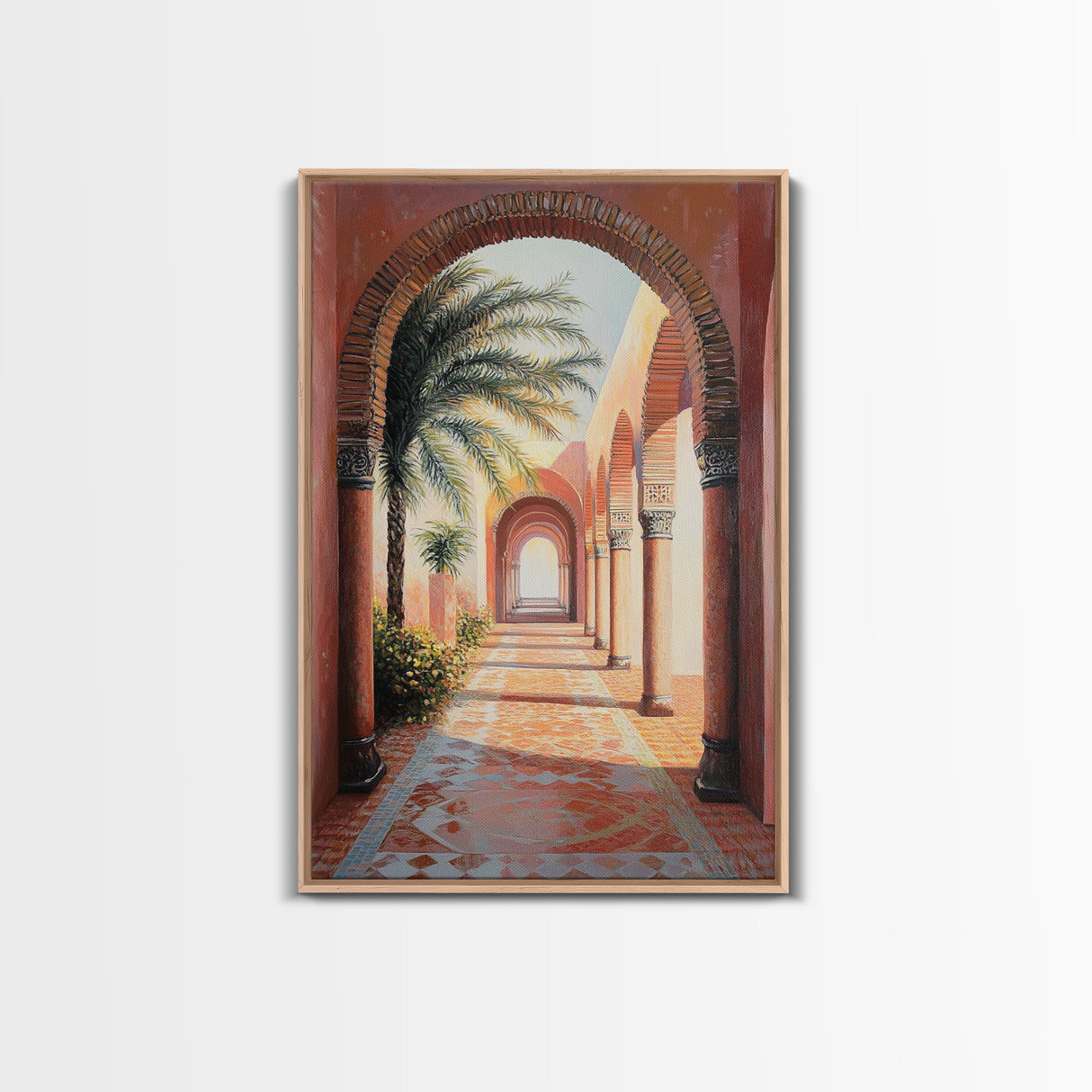 Middleastern Wall Art Framed Canvas Print, Moroccan Wall Art Framed Art, Moroccan Painting