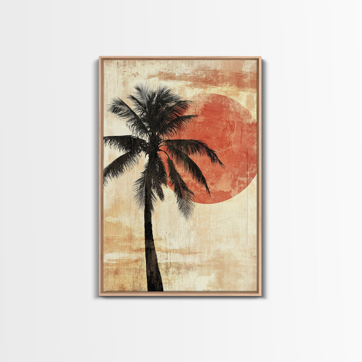 Wabi Sabi Palm Tree Painting Print, Watercolor Palm Tree Painting, Nautical Home Decor, Statement Piece, Centerpiece Wall Art