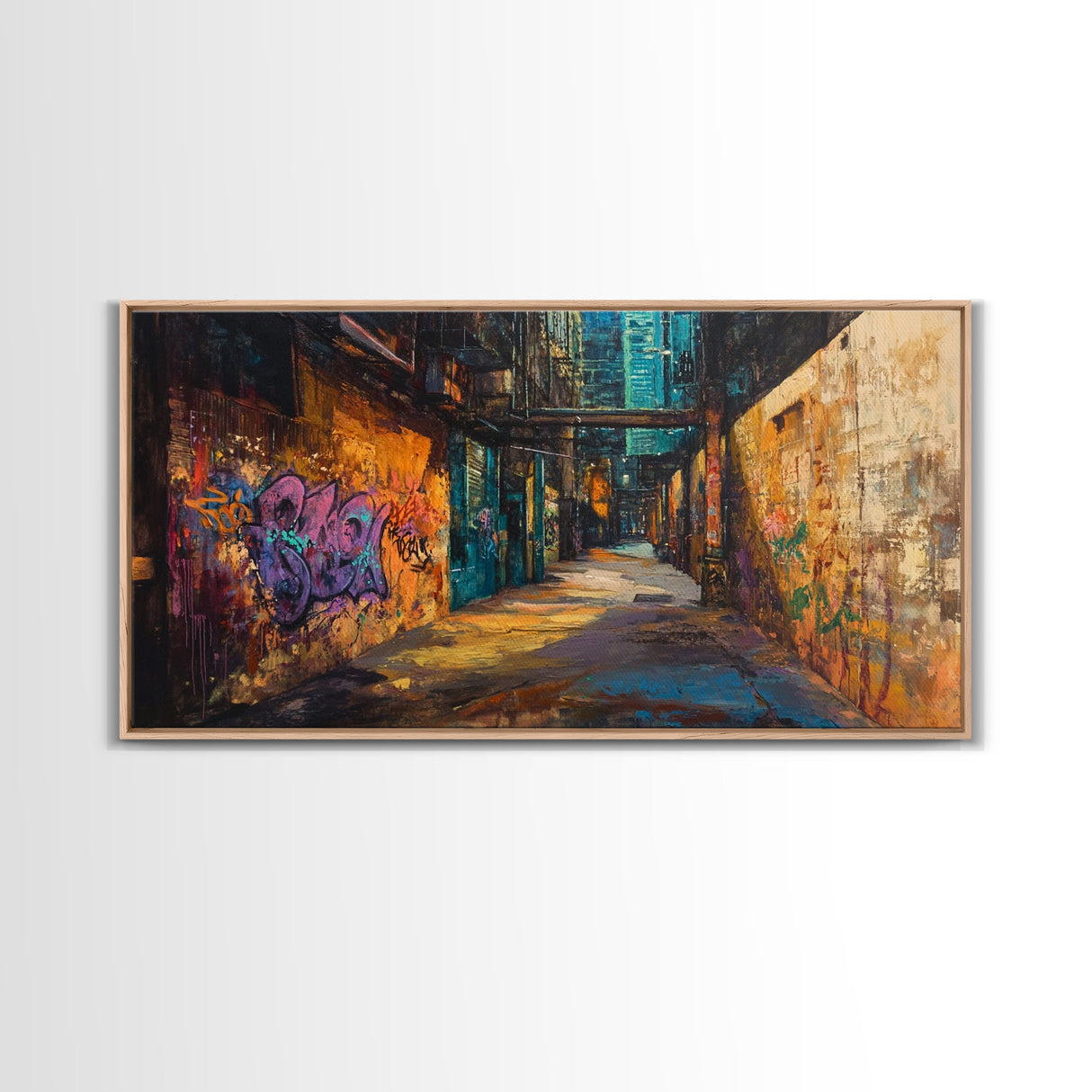 Graffiti Print Urban Decor, Cyberpunk Cityscape Wall Art, Urban Area Decay, Home Decor, Graffiti Photos, Philadelphia Print