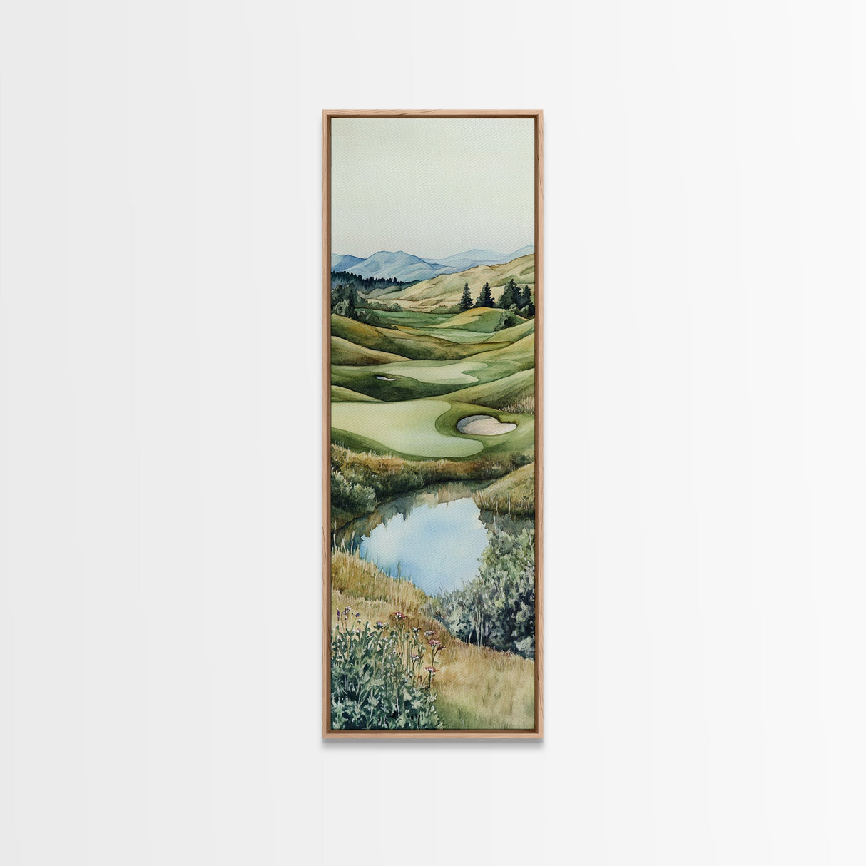 Irish Landscape Art Framed Canvas Print Green Wall Art Vertical Wall Art Above Couch Wall Art Rustic Landscape Art Gift Living
