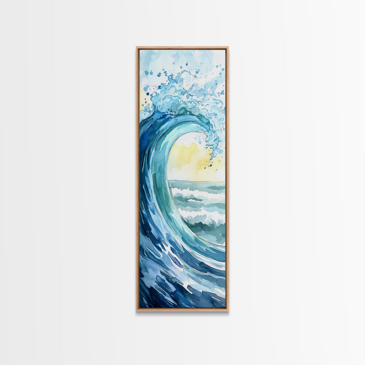 Ocean Wave Painting Canvas Print Coastal Landscape Art Nautical Wall Art Blue Green Wall Art Above Sofa Art Gift Nautical Decor