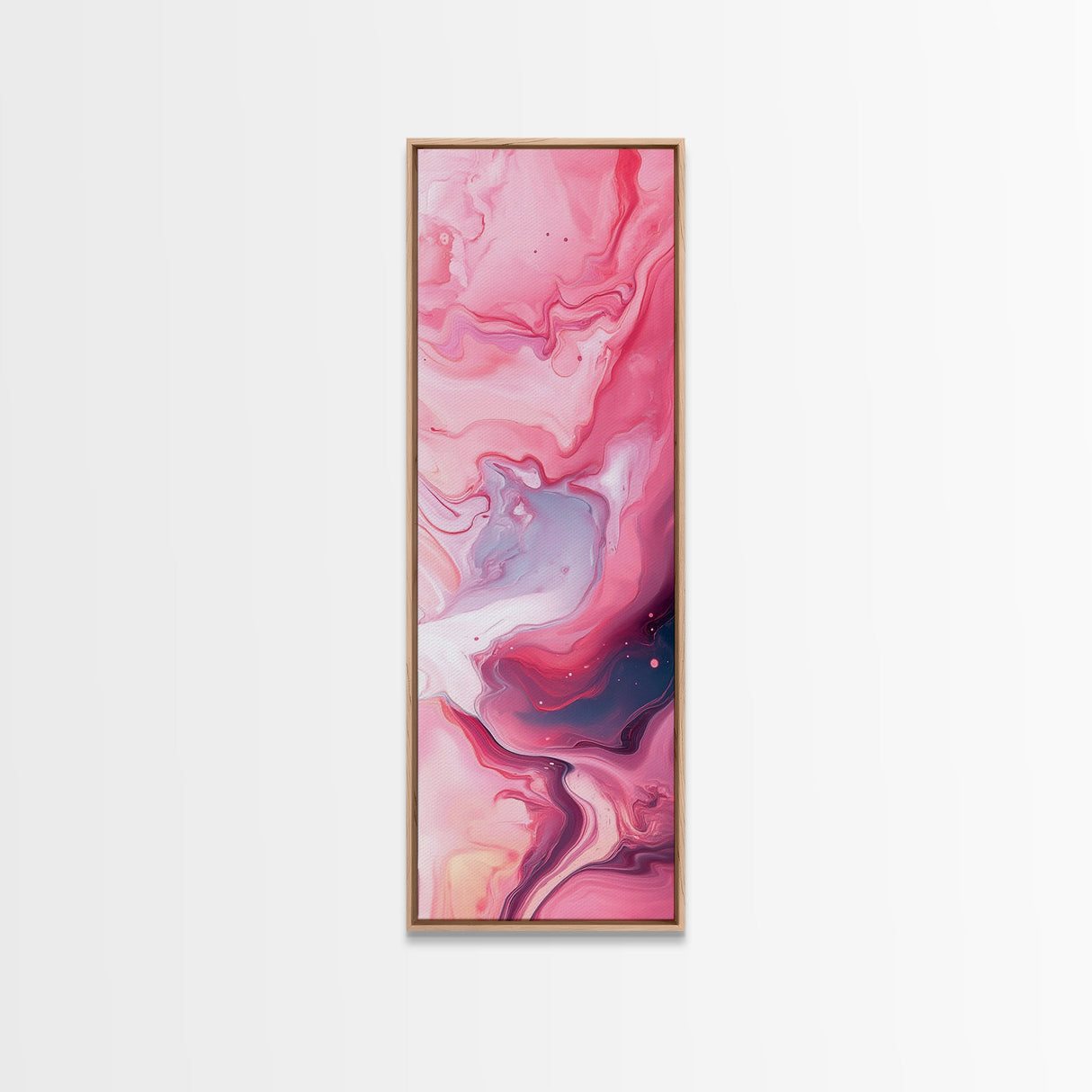 Pink Marble Abstract Framed Canvas Print Modern Light Pink Wall Art Moody Therapy Dorm Decor or Yoga Art
