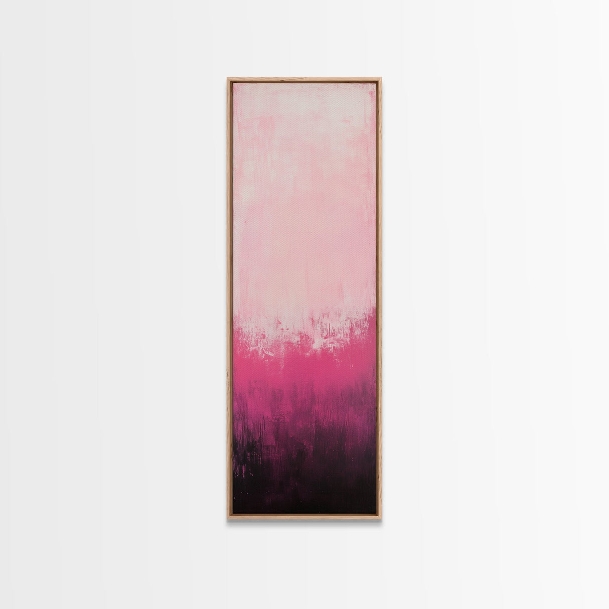 Gradient Pink Ombre Framed Canvas Print Light Pink Abstract Wall Art Bedroom or Living Room Coastal Cowgirl Aesthetic