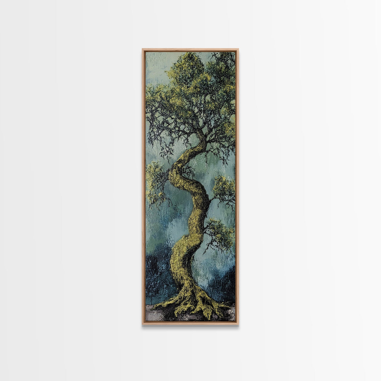 Oak Tree Art, Canvas Print, moody art, botanical prints, farmhouse art, vertical wall art, rustic art, extra wide art, above bed wall art