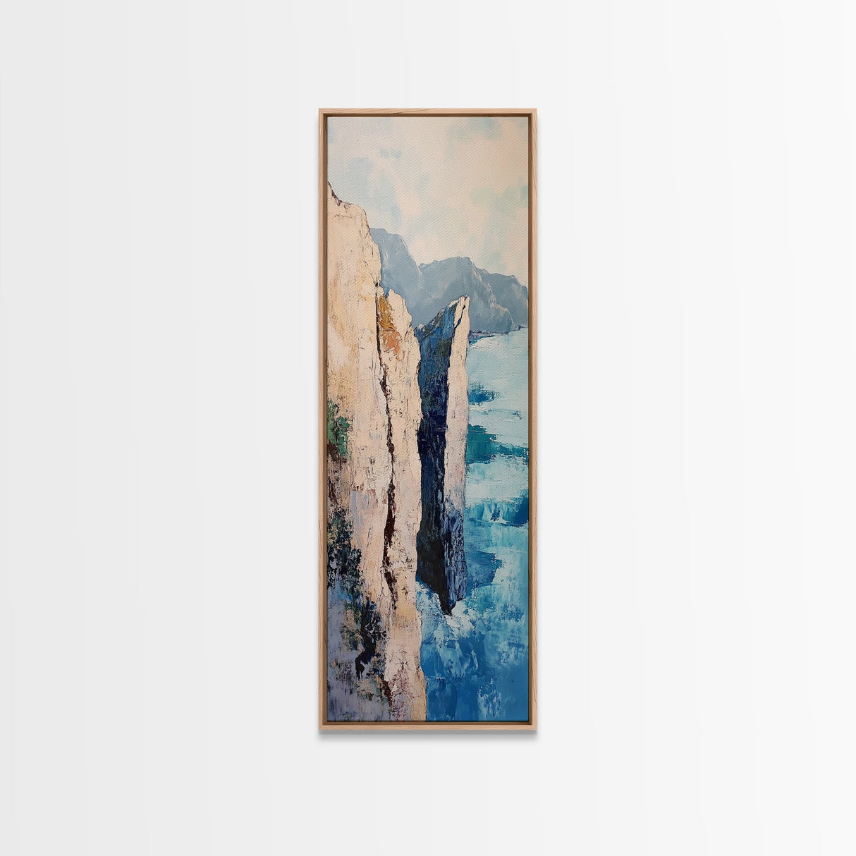 Ireland Painting, Coastal Landscape Art, Seascape Painting, Framed Canvas Print, Nautical Wall Art, Blue and Green Wall Art