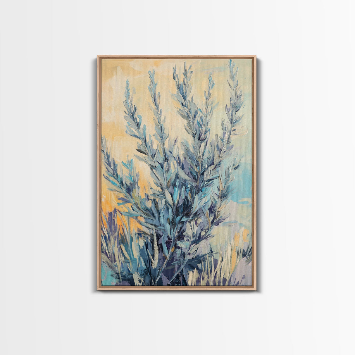 Sage Green Art, Botanical Wall Decor, Nature-Inspired Art, Minimalist Art, Living Room Wall Art, Framed Canvas Print, Rustic Decor