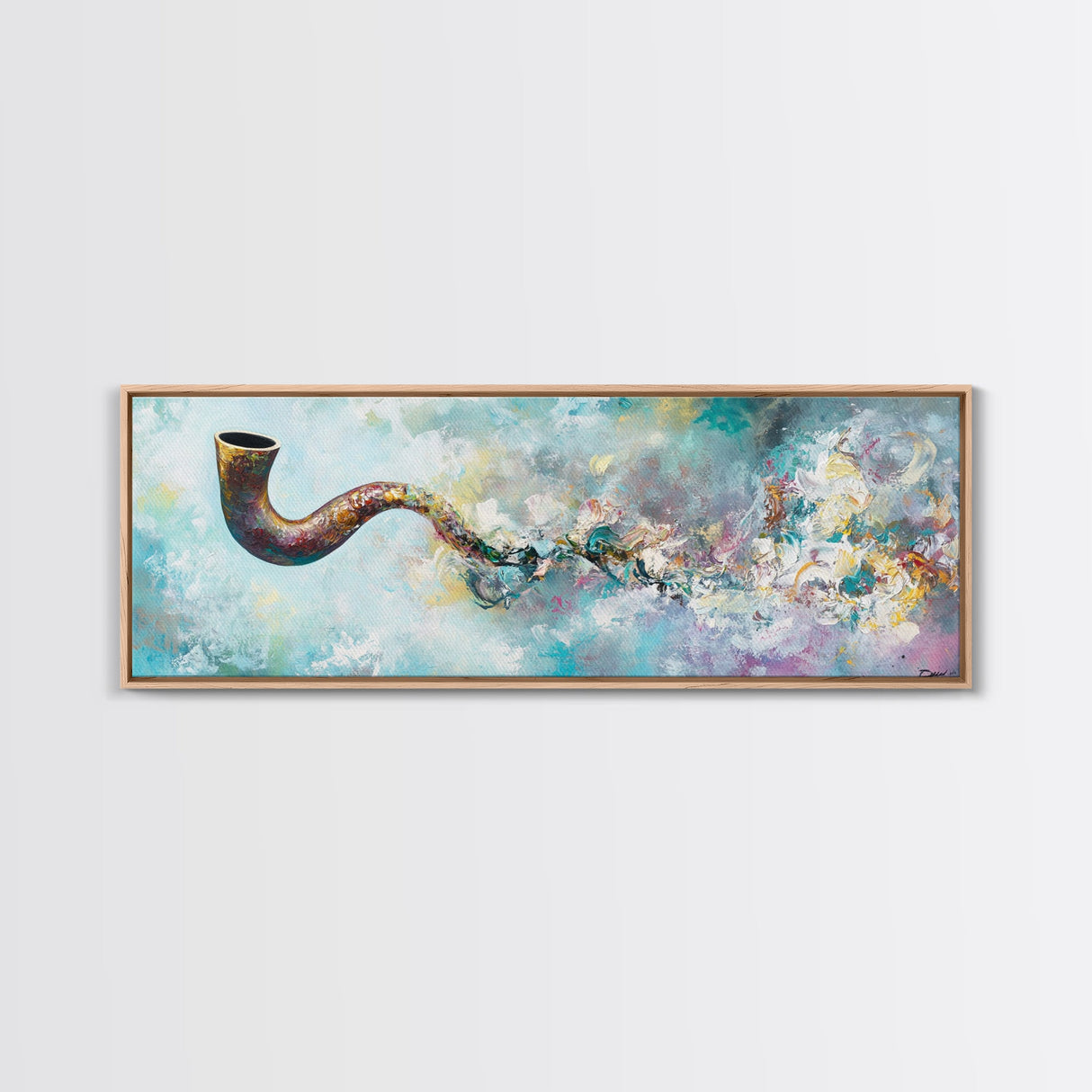 Abstract Smoke Pipe Art Canvas Print - Surreal Colorful Painting, Fantasy Wall Decor, Boho Home Aesthetic, Bar Lounge Art