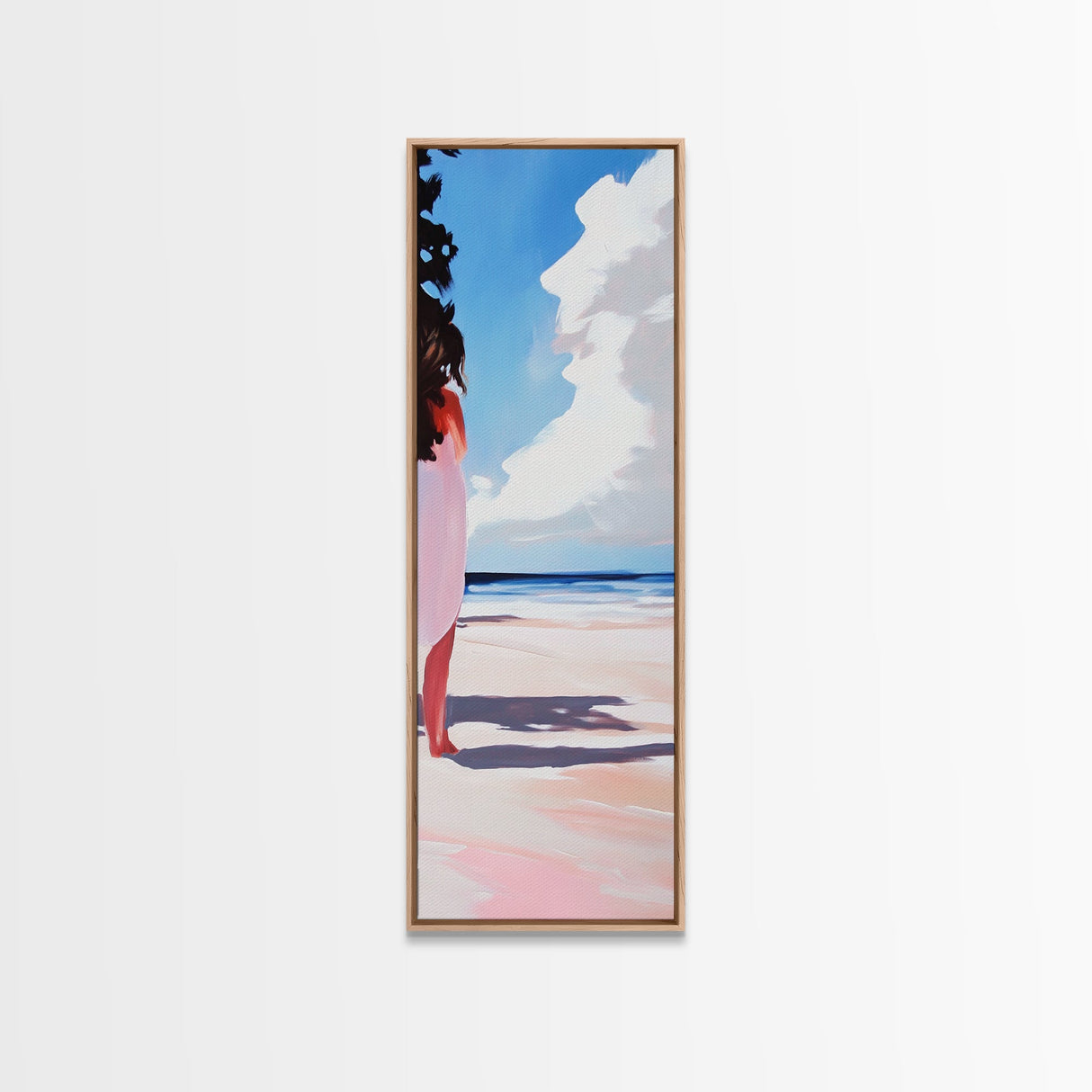 Beach Reflection, Coastal, Minimalist, Canvas Print, Modern Wall Art, Seaside Decor, Ocean Painting, Living Room Wall Art