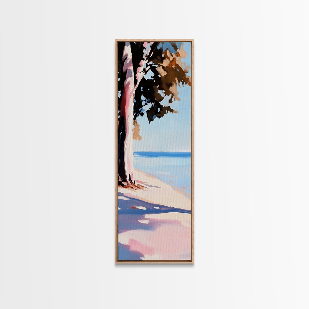 Serene Ocean, Pastel Beach, Coastal Landscape, Canvas Print, Minimalist Art, Living Room Art, Tranquil Seascape, Sunset Painting, Soft Colors