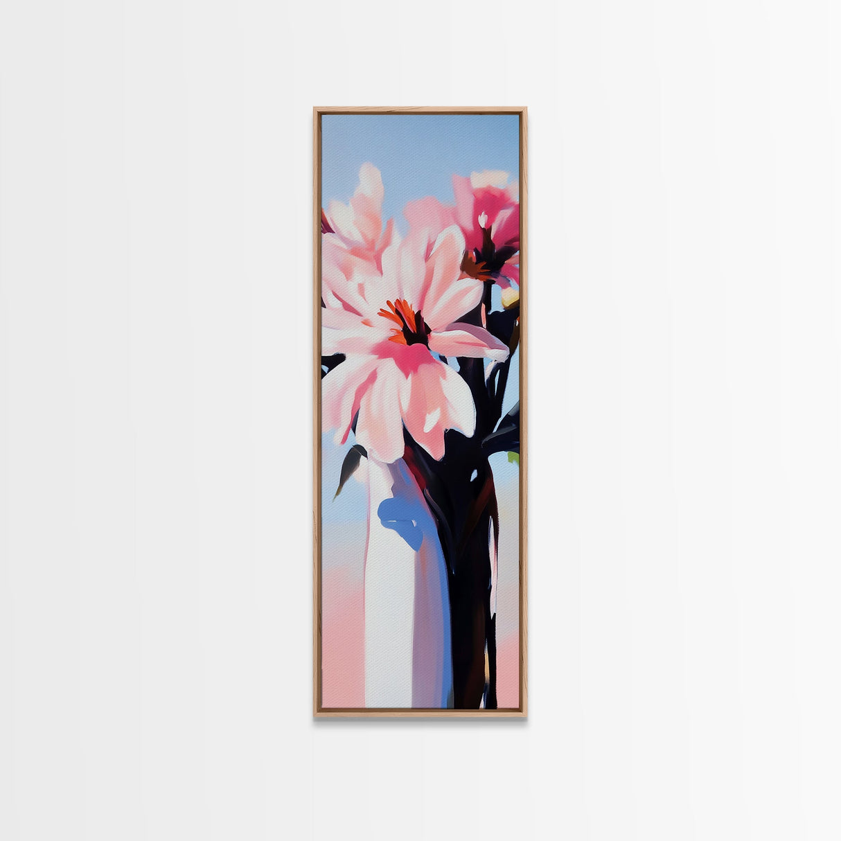 Soft Petals, Pink Floral, Spring Blooms, Canvas Print, Romantic Wall Art, Boho Flower Decor, Feminine Aesthetic, Bedroom Wall Art