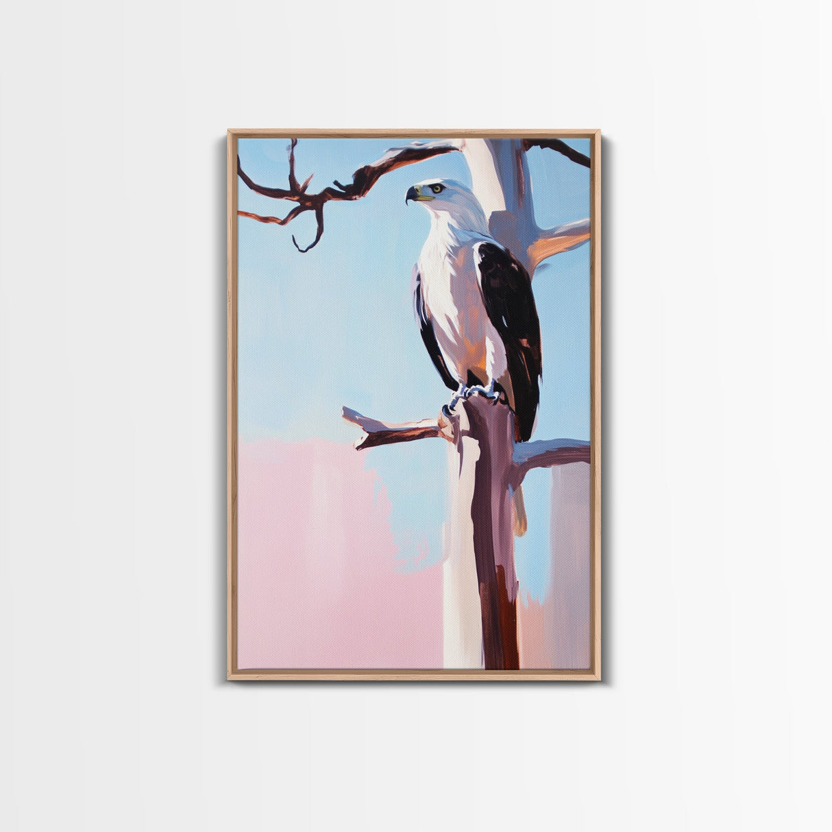 Majestic Eagle, Wildlife Painting, Nature Inspired, Canvas Print, Office Wall Art, Rustic Home Decor, Outdoor Enthusiast Gift