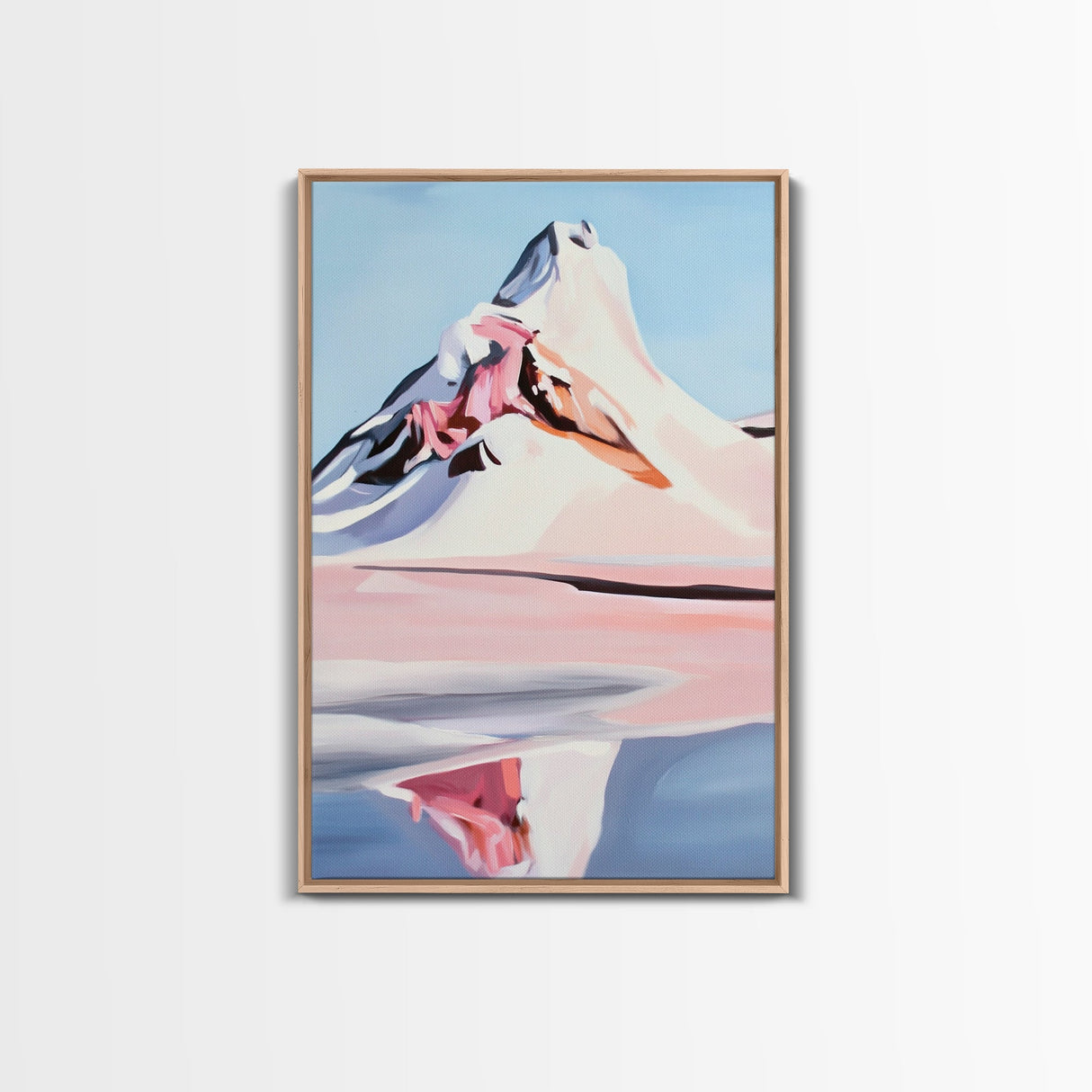 Cherry Blossom Painting, Pink Floral Art, Nature Wall Decor, Framed Canvas Print, Spring Aesthetic, Bedroom Wall Art, Romantic Floral