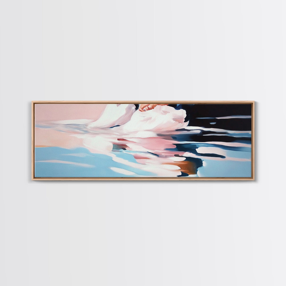 Blurred Reflection, Ocean Serenity, Abstract Art, Canvas Print, Soft Pastel Wall Art, Minimalist Coastal Decor, Tranquil Beach Scene