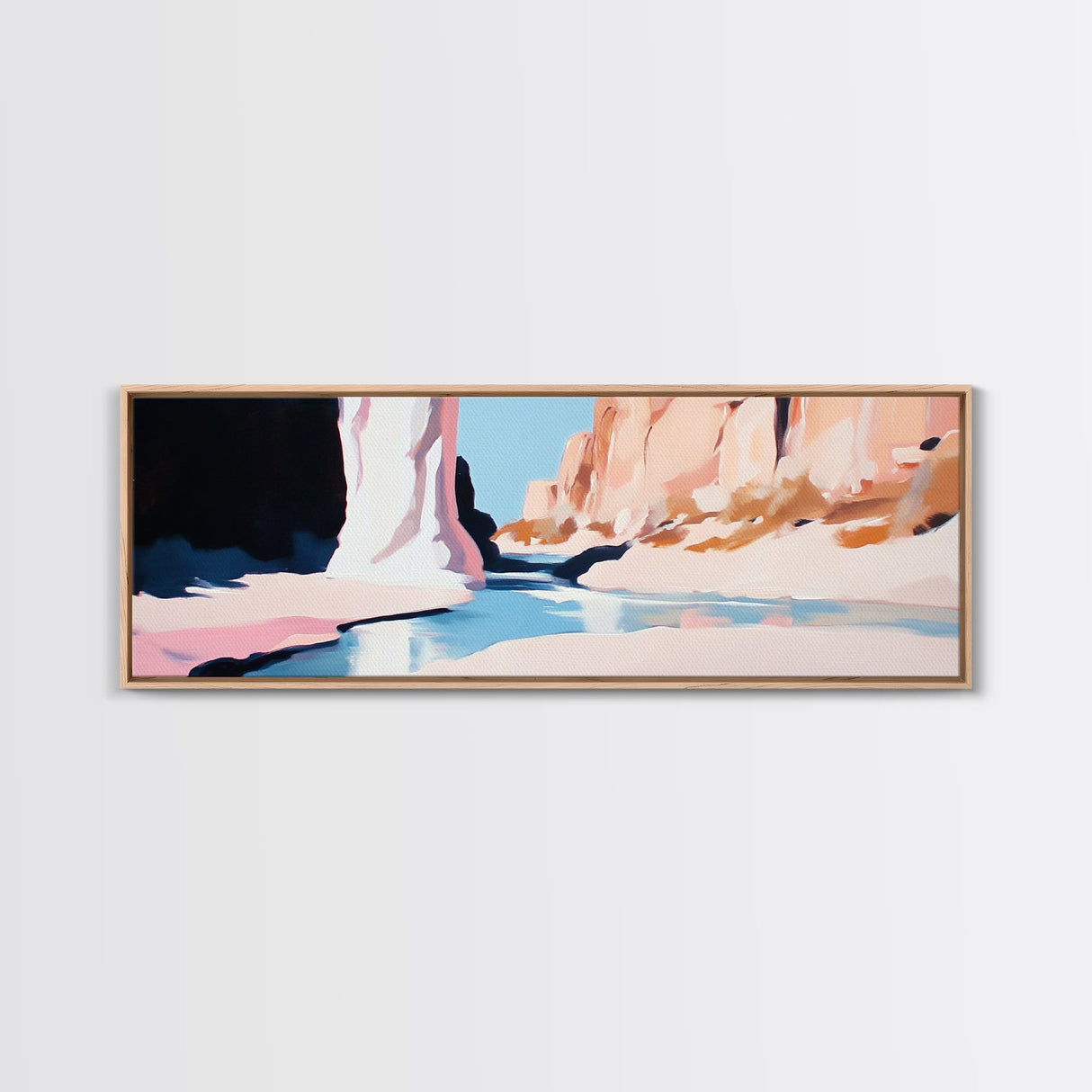 Canyon River, Desert Landscape, Nature Art, Framed Canvas Print, Earthy Tones, Nature Decor, Southwestern Wall Art, Modern Landscape Art