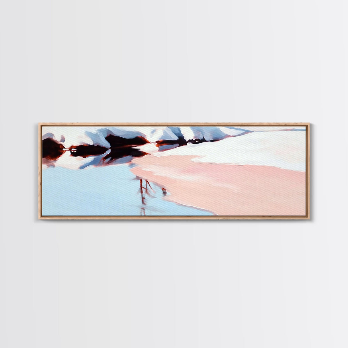 Glacier Reflection, Icy Landscape, Winter Art, Framed Canvas Print, Nordic Wall Art, Minimalist Nature, Serene Mountain Decor, Bedroom Art